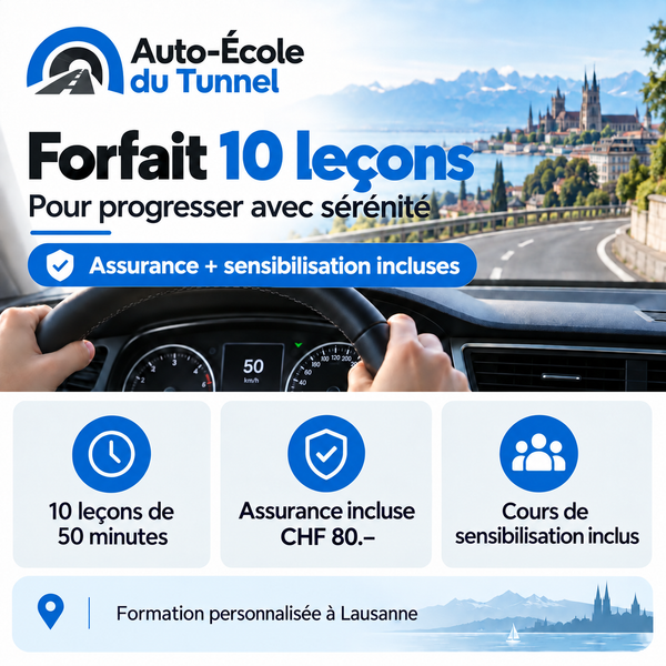 Forfait 10 leçons + sensibilisation + assurance